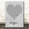 Madcon Beggin Grey Heart Song Lyric Print