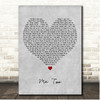 Meghan Trainor Me Too Grey Heart Song Lyric Print