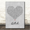 Meredith Brooks Bitch Grey Heart Song Lyric Print