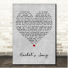 Mimi My Rachel's Song Grey Heart Song Lyric Print