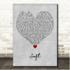 Motionless in White Soft Grey Heart Song Lyric Print