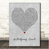 My Chemical Romance Bulletproof Heart Grey Heart Song Lyric Print
