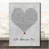 N-Dubz We Dance On Grey Heart Song Lyric Print