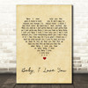 Ramones Baby I Love You Vintage Heart Song Lyric Quote Print