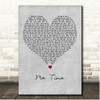 Paloma Faith Me Time Grey Heart Song Lyric Print