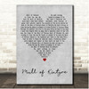 Paul McCartney & Wings Mull of Kintyre Grey Heart Song Lyric Print