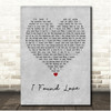 Phyllis Hyman I Found Love Grey Heart Song Lyric Print