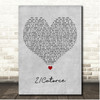 Rauw Alejandro & Mr. Naisgai 2 Catorce Grey Heart Song Lyric Print
