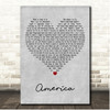 Razorlight America Grey Heart Song Lyric Print