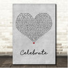 Rebelution Celebrate Grey Heart Song Lyric Print