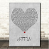 Rina Sawayama STFU! Grey Heart Song Lyric Print