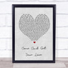 Redbone Come And Get Your Love Grey Heart Song Lyric Quote Print