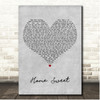 Russell Dickerson Home Sweet Grey Heart Song Lyric Print