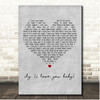 Surf Mesa Featuring Emilee ily (i love you baby) Grey Heart Song Lyric Print