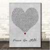 The Belonging Co Peace Be Still Grey Heart Song Lyric Print