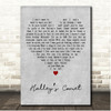 Billie Eilish Halleys Comet Grey Heart Song Lyric Print