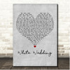 Billy Idol White Wedding Grey Heart Song Lyric Print