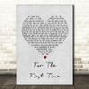 Rod Stewart For The First Time Grey Heart Song Lyric Quote Print