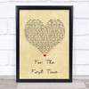 Rod Stewart For The First Time Vintage Heart Song Lyric Quote Print