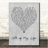 Todd Snider All of My Life Grey Heart Song Lyric Print