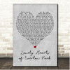 Tom Rogan Lonely Hearts of Everton Park Grey Heart Song Lyric Print