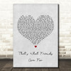 Rod Stewart That's What Friends Are For Grey Heart Song Lyric Quote Print