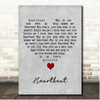 Buddy Holly Heartbeat Grey Heart Song Lyric Print