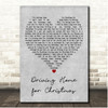 Chris Rea Driving Home for Christmas Grey Heart Song Lyric Print