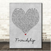 Chris Stapleton Friendship Grey Heart Song Lyric Print