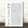 Ronan Keating When You Say Nothing At All White Script Song Lyric Quote Print