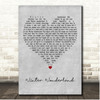 Courteeners Winter Wonderland Grey Heart Song Lyric Print