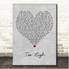 Dave Matthews Too High Grey Heart Song Lyric Print