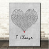 Alessia Cara I Choose Grey Heart Song Lyric Print