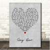 Electric Six Gay Bar Grey Heart Song Lyric Print