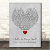 Elvis Costello (Whats So Funny Bout) Peace, Love and Understanding Grey Heart Song Lyric Print