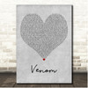 Eminem Venom Grey Heart Song Lyric Print
