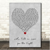 FINNEAS Lets Fall in Love for the Night Grey Heart Song Lyric Print