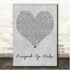 Foster the People Pumped Up Kicks Grey Heart Song Lyric Print