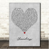 Garth Brooks Shameless Grey Heart Song Lyric Print