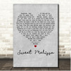 Allman Brothers Sweet Melissa Grey Heart Song Lyric Print
