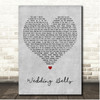 Godley & Crème Wedding Bells Grey Heart Song Lyric Print