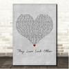 Grateful Dead They Love Each Other Grey Heart Song Lyric Print