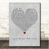 Grease You're The One That I Want Grey Heart Song Lyric Print