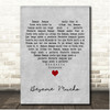 Andrea Bocelli Besame Mucho Grey Heart Song Lyric Print