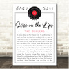 The Dualers Kiss on the Lips Grunge Vinyl Record Drip Song Lyric Print