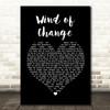 Scorpions Wind of Change Black Heart Song Lyric Quote Print