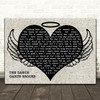 Garth Brooks The Dance Heart Angel Wings Halo Song Lyric Print