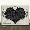 Lauren Daigle Loyal Heart Angel Wings Halo Song Lyric Print