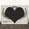 Leona Lewis Footprints In The Sand Heart Angel Wings Halo Song Lyric Print