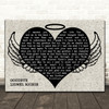 Lionel Richie Goodbye Heart Angel Wings Halo Song Lyric Print